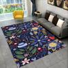 3D Nordic Luxury Flower Rose Area Rug Large,Carpet Rug for Home Living Room Bedroom Sofa Doormat Decor,Kids Non-slip Floor Mats