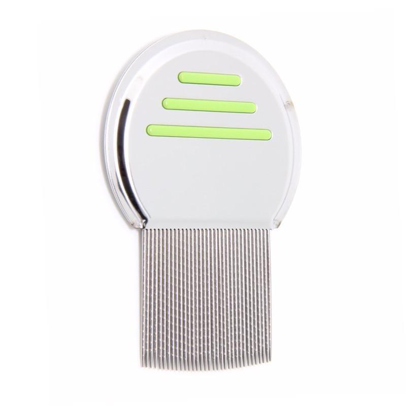 1*Lice Comb Nit Free Kids Hair Rid Headlice Stainless Steel Metal Teeth Remove Nit Brush