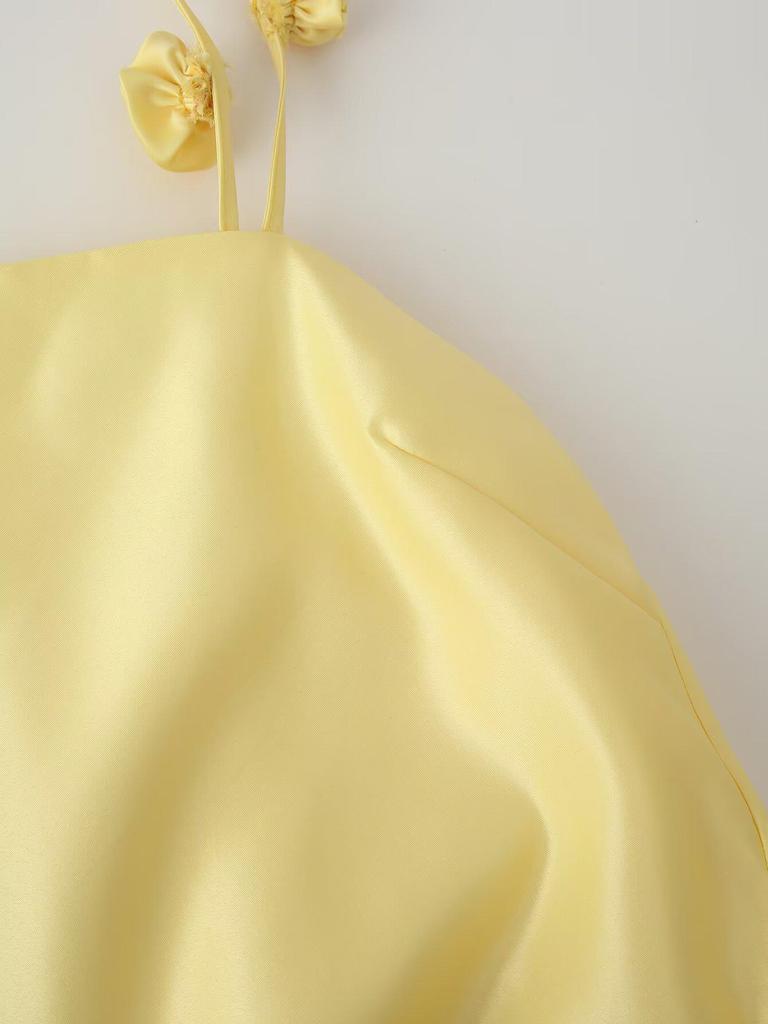 Moda de primăvară pentru femei 2025: Rochie casual cu bretele din satin floral 3D în stil european și american