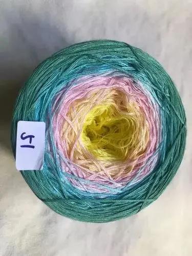 300g/pcs Colorful Pure Cotton Cake Gradient Cotton Rainbow DIY Scarf Shawl Skirt Wool Yarn Crochet