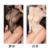 Sexy Spice Perspective Hollow High Split Mesh Pure Desire Wild Seduction Long Sleeve Hook Halter onesie 