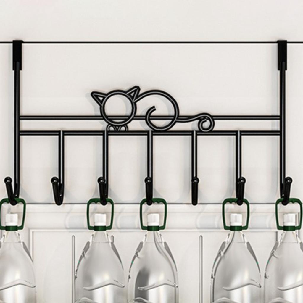ABBY-2X Over The Door Hook Bathroom Hanger Coat Clothes Hat Bag Towel Hanger Hanging Rack For Home Kitchen Storage