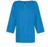 Women's Long Sleeve Round Neck Button Detail Blouse Solid Color Casual Top