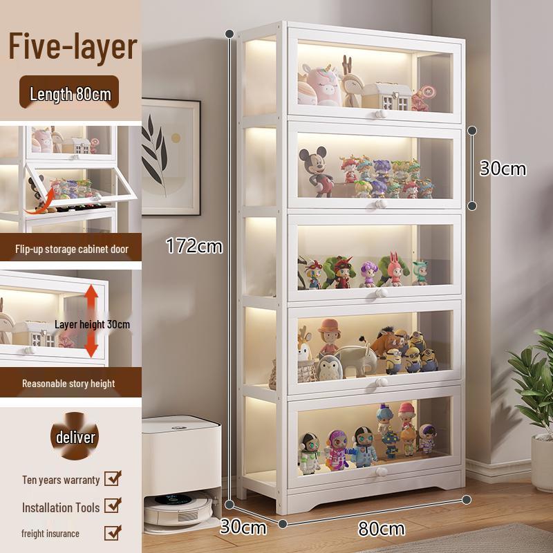 Acrylic Glass Display Cabinet with Lock for Toys and Prizes