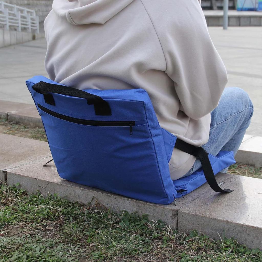 Stadium Seats with Back Support Bleacher Cushion with Back Support Portable Floor Sitting Cushion for Outdoor Boat Tailgating