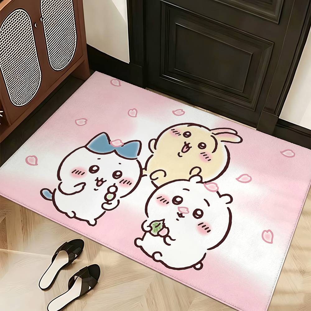 Cartoon C-chiika-waS Carpet Bathroom Anti-slip Mat Door Mat Home Decoration Mat Entrance Door Mat Scratch-resistant Door Mat