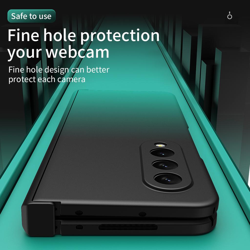 Luxury Fashion Comfortable Folding Coque Case For Samsung Galaxy Z Fold 3 5g Fold3 Fold2 Fold 2 With Glass Protector Film