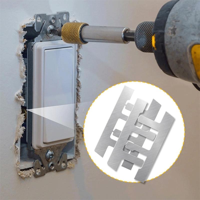 10Pcs Electrical Box Support Clip Mounting Straps Wall Control Box Straps F Clamps For Wall Electrical Box Enduring