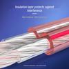 Shielded Aluminum Audio Cable: 100-600 Core Transparent Twisted Pair for Stage Speakers with Gold and Silver Wire.
