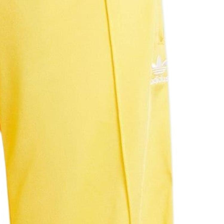 adidas Firebird Lace-Up Solid Color Casual Straight-Leg Sports Pants Women Pants Bright-Yellow IP0641