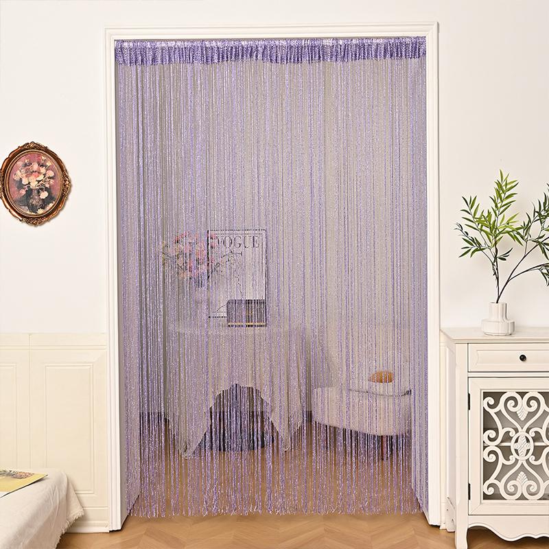 Glitter Curtains Tassel Curtains Hanging Door Curtain Encryption Partition Decoration Curtain for Door Living Room Bedroom