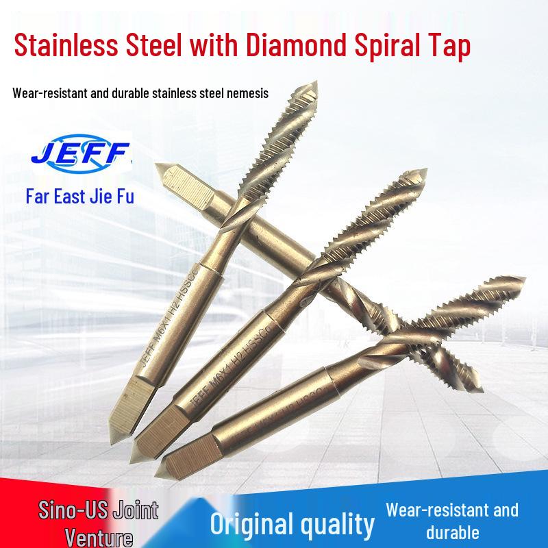 Cobalt-Infused Stainless Steel Spiral Flute Machine Tap Cobalt Spiral M5