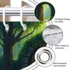 Enchanted Forest Door Waterproof Shower Curtain -Magical Garden Design,Anti-Mold,Easy to Clean,Durable Fabric for Bathroom Decor