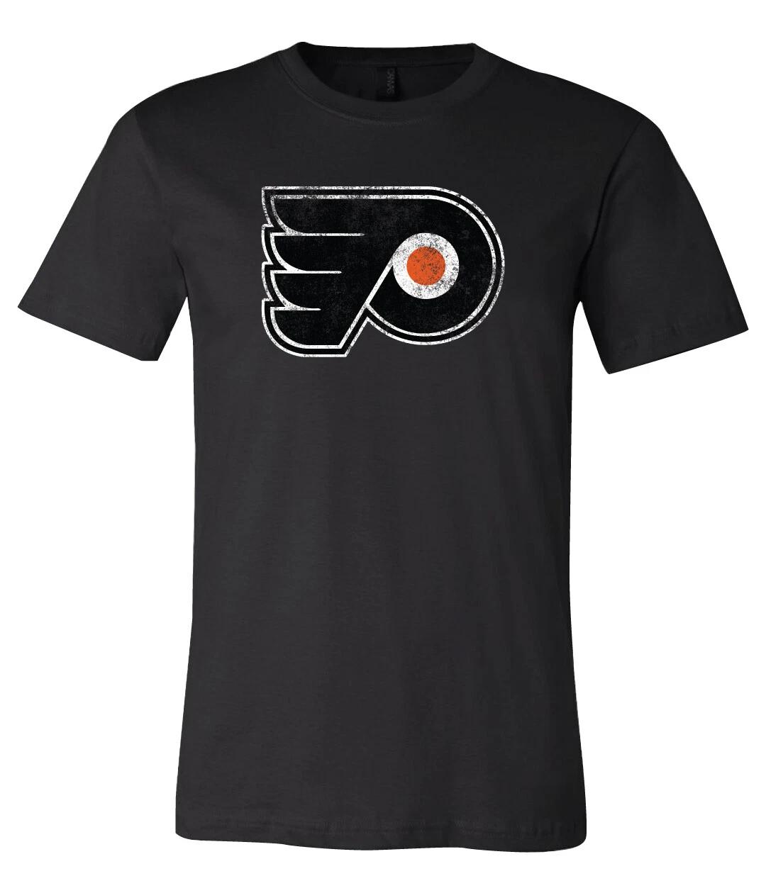 Футболка с состаренным логотипом Philadelphia Flyers S-6XL Отслеживание!! S