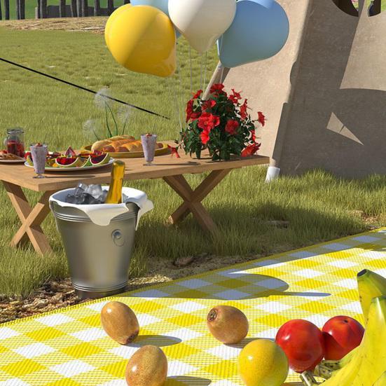 Foldable Picnic Mat Waterproof Sand Blanket Extra Large Picnic Rug Healthy Odor-Free Fabric Yellow Red Stripe Blanket for Beach