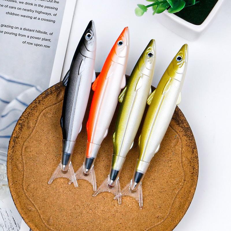 Creative Children's Gift: Fake Fish Salted Fish Ball Pen, Cute Cartoon Stress-Relief Atom Pen, School Supplies