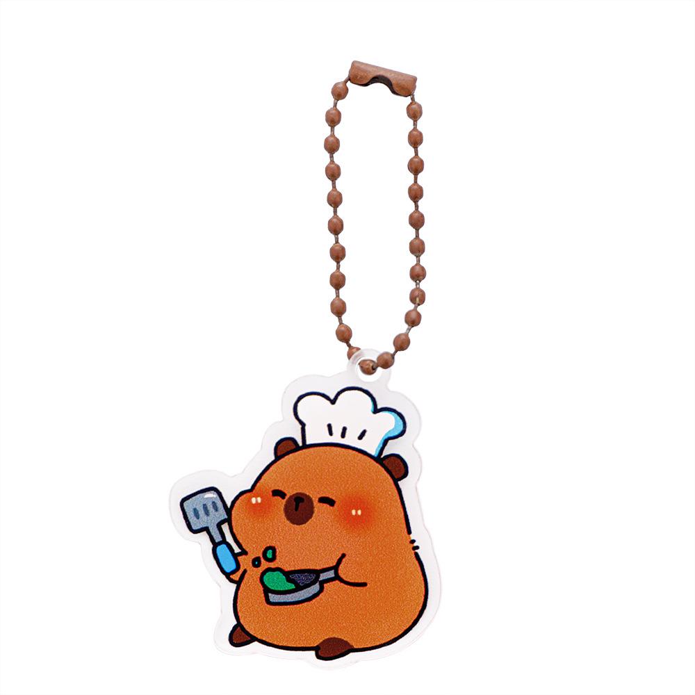 Capybara Acrylic Keychain Pendant - Cute Girly Bag Charm