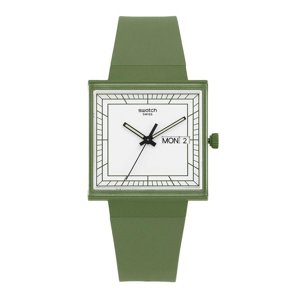Swatch Женские уретановые часы Биокерамика Что если Зеленый So34g700 SO34G700