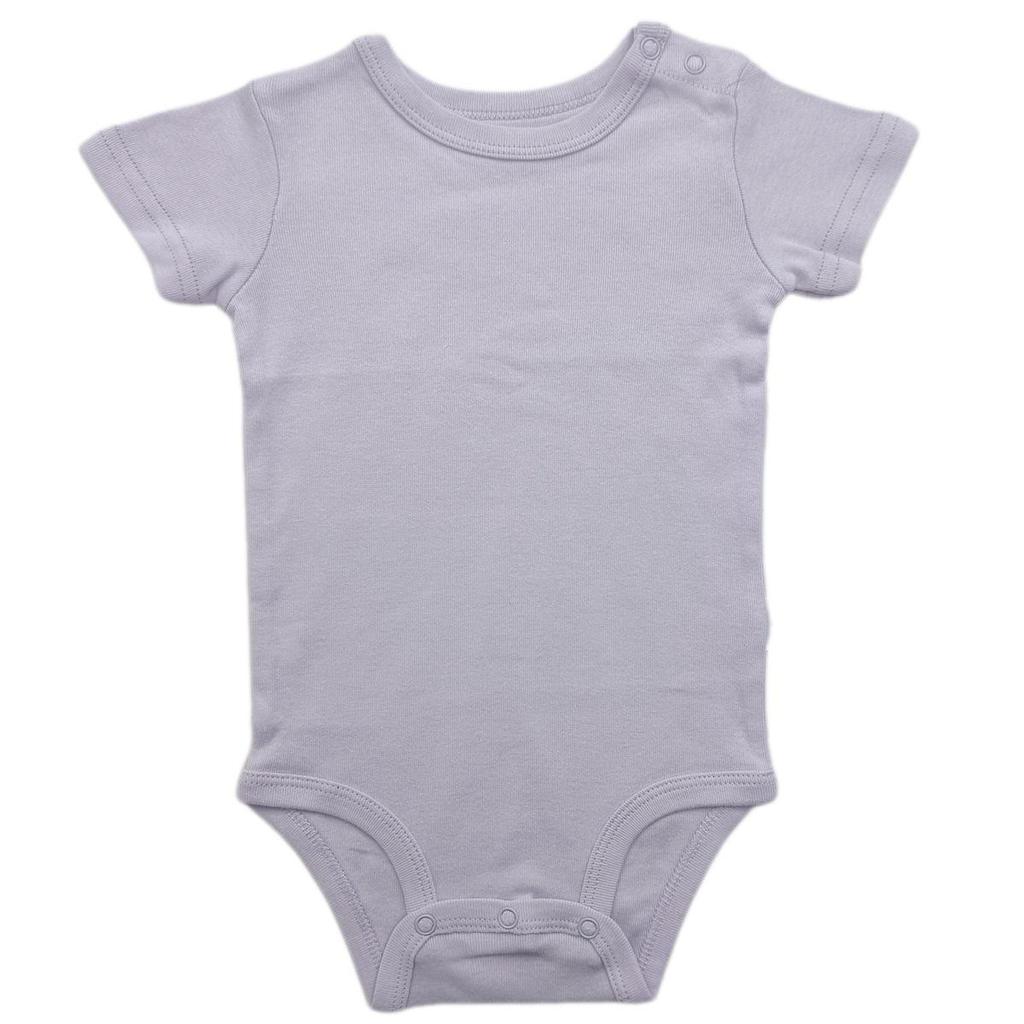 Baby Shoulder Snap Ribbed Cotton Bodysuit - Short Sleeve One-Piece Romper for Boys & Toddlers