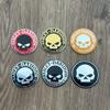 Universal 56MM Aluminum Skull Wheel Center Hub Cap Sticker Self‑Adhesive Metal Emblem Decal For Modified Rim Hub Cover Auto Exterior Decor Accessories