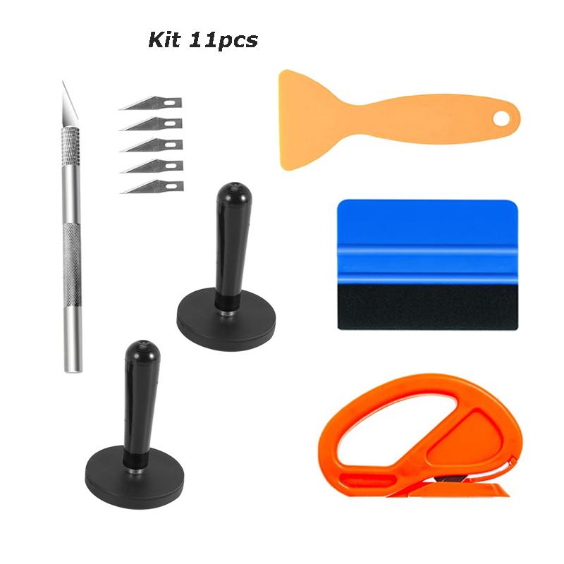 Vinyl Wrap Tools Window Tint Kit Car Wrapping Tools Film Squeegees Plastic Scraper Wrap Knife Magnetic Holders Foil Tool