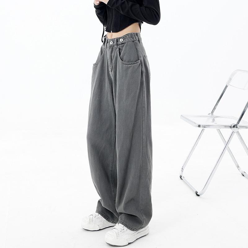 American Retro Vibe Pants Ins High Street Trendy Brand Army Green Jeans Men's Loose Straight Japanese Overalls