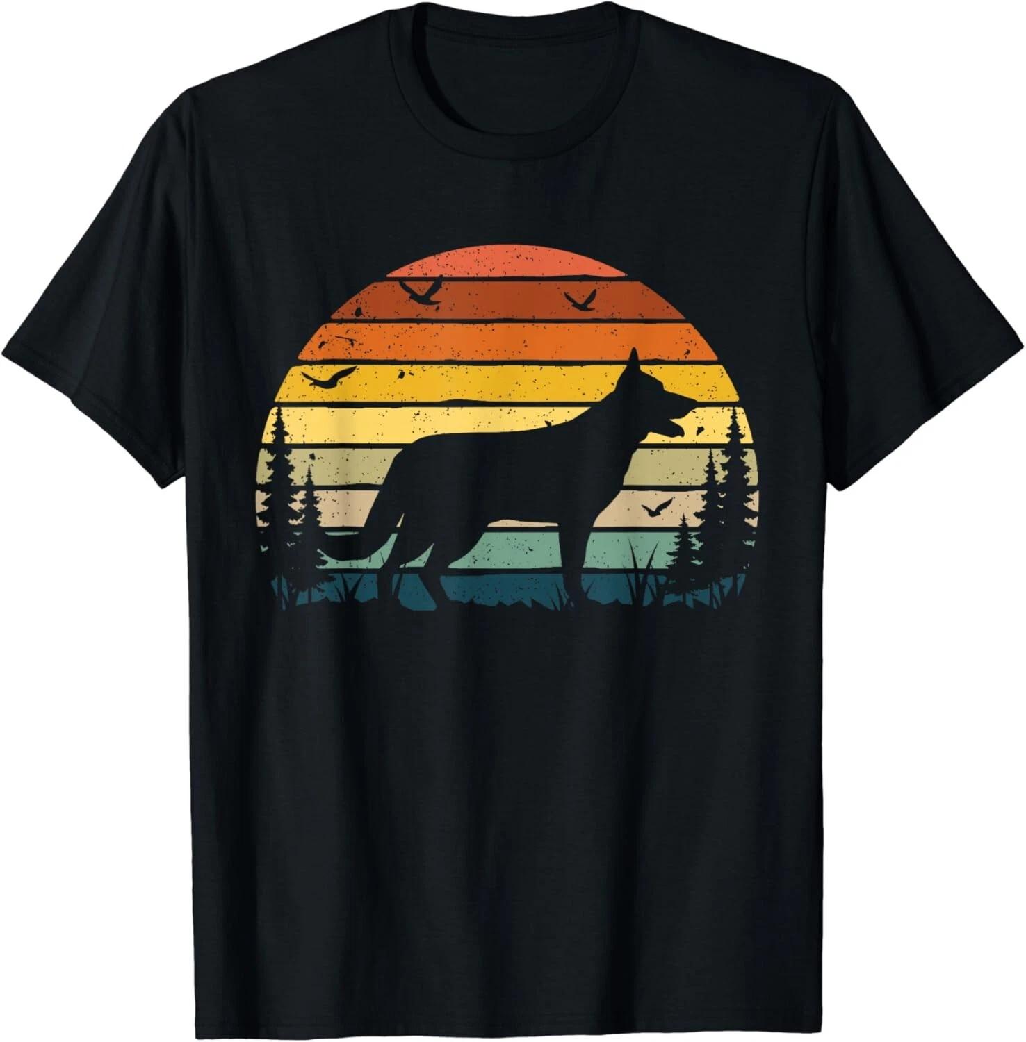 German Shepherd Vintage Retro Mom Dad Dog Pet Lover Gift Unisex T-Shirt 3XL