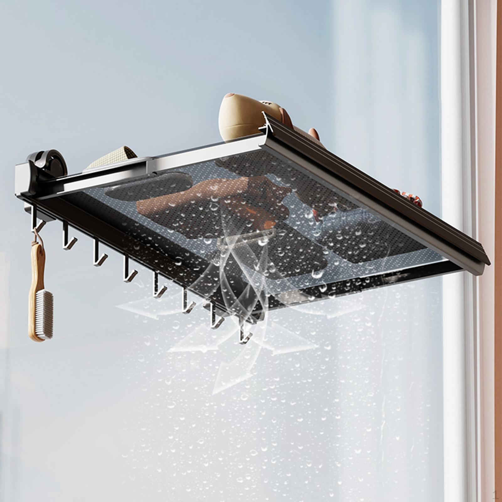 

Вешалка для одежды на присоске, держатель для полотенец для ванной комнаты, компактная сушильная сетка 40cmx60cm 8 Hooks