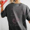Retro Hot Girls Eat Croissants Womens TShirt Cute Food Graphic Cotton Short Sleeve Tops Gift for Croissant  Coffee Lovers