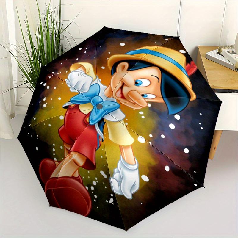 

Cartoon Pinocchio Durable Cartoon Folding Umbrella, Portable 3-Fold Compact Umbrella for Men and Women, Suitable for Travel or Daily Use.Y01