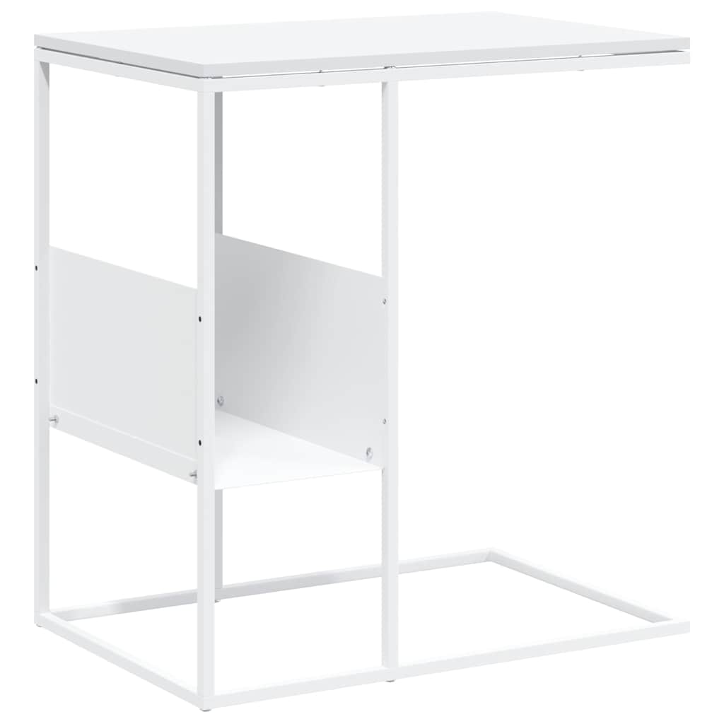 Vidaxl Side Table, White, 55X36X59.5 Cm, Wood-Based Material