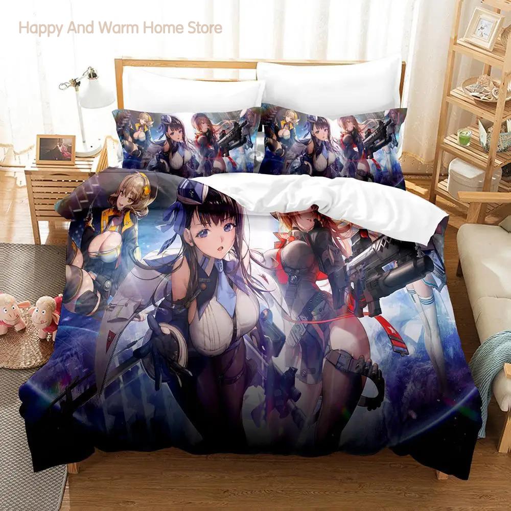 NIKKE 3D Print Anime Bedding Set Single Twin Full Queen King Size Duvet Cover Sets for Adult Boys Bedroom