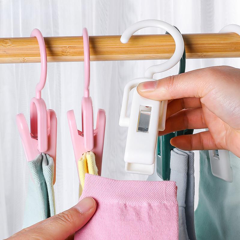 Hook-equipped Multi-functional Clip, Hat Storage Clip, Pants Clip, Home Traceless Clip, Sock Drying Clip, Windbreaker Clip