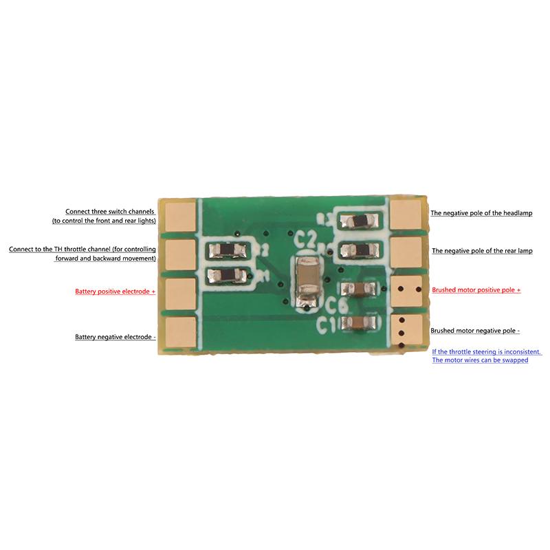 1S 3A Esc Micro Speed Controller With Light Control For Diy Das87 1/87 1/76 1/64 Micro Rc Car Parts
