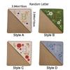 4Pcs Handmade Hand Embroidered Corner Bookmark 4 Styles Triangle Label Bookmarks  for Girls Ages