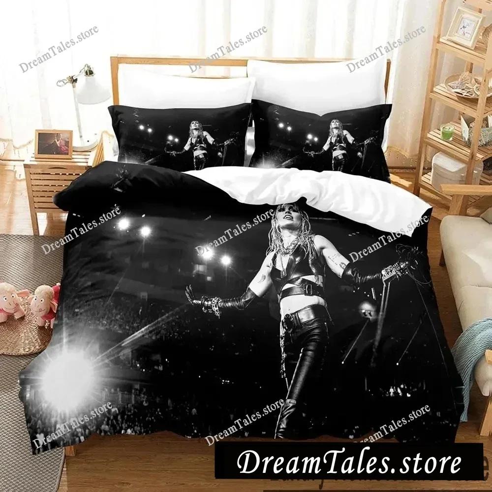 Exquisite 3D Miley Cyrus Singer Wallpaper Print Bedding Set Duvet Cover Comforter Bed Youth Kids Girls Boys Gift741