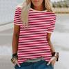 Striped T-Shirt Women Tees 3D Print Short Sleeve Comfortable Sportwear T Shirts