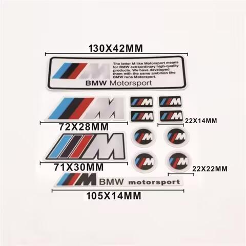 Phgqd7 Car Decals For Bmw M 50TH Power Performance E28 E30 E34 E36 E46 E60 E90 F84 F87 X1 X3 X5 X6 Auto Emblem Sticker Accessories