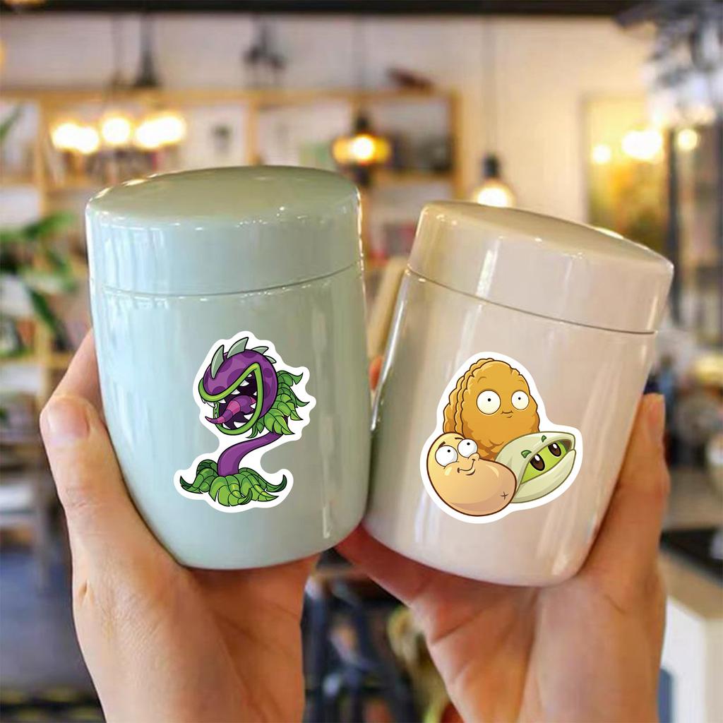 50Pcs Cartoon Cute Classic Game Plants Vs Zombies (PVZ) Water Bottle Storage Box Sticker Mobile Phone Case DIY Stickers