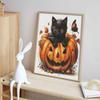 Halloween 5D Diamond Art Painting Kit Black Cat Pumpkin Butterfly Decor Diamond Painting Full Drill Home Wall Art Craft Supplies 130