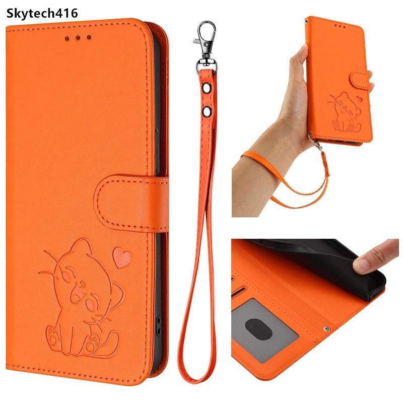 Case For Nothing CMF Phone 1 2 3 2A 3A Pro Flip Phone Casing Cute Cat Full Shockproof Protection Card Slot Leather Wallet Cover
