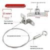 304 Stainless Steel Adjustable Safety Hanging Wire with Hook for Billboards, Lamps, and Pictures