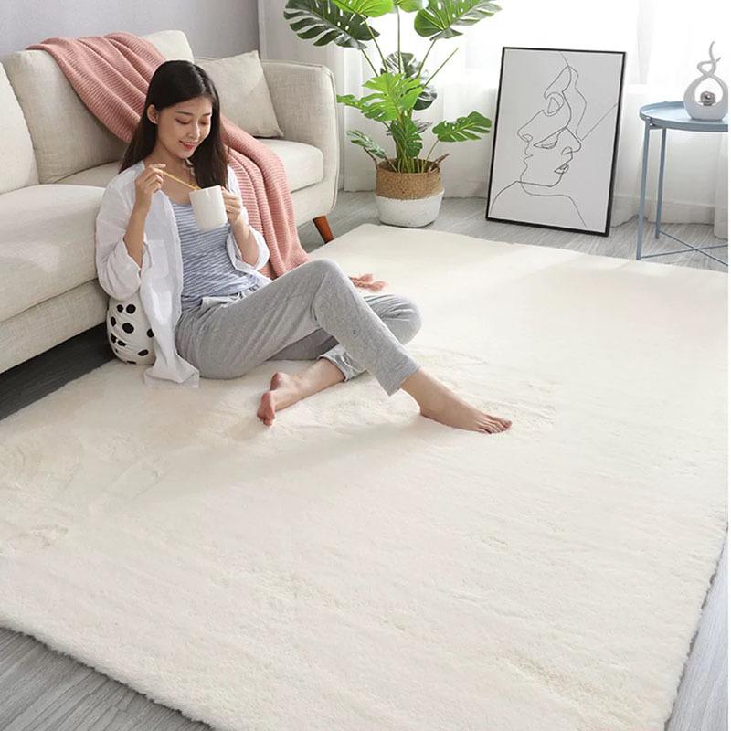 Instyle Thick Plush Imitation Rabbit Fur Carpet for Bedroom, Living Room, or Bay Window