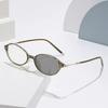 New Vintage Photochromic Myopia Glasses for Women Small Oval Frame Color Changing Near Sight Eyeglasses Minus Diopter Sunglasses