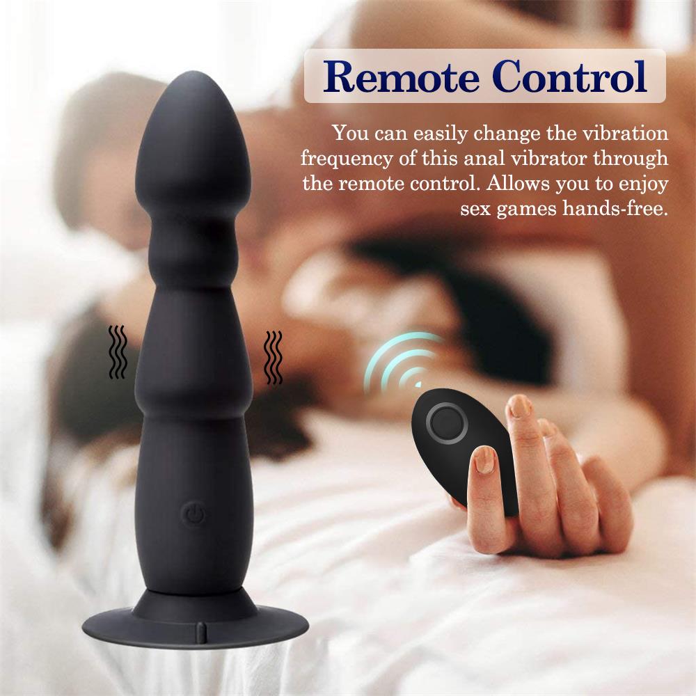 10 prędkości bezprzewodowy zdalny wibrator analny męski masażer prostaty silny Sucker Unisex stymulator punktowy odbytu wibrator penisa Sex zabawki