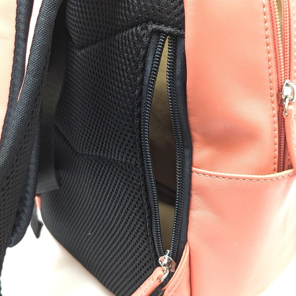 Karukuru Women's Sheepskin Mini Backpack MAB-CC212 Salmon Pink PNK