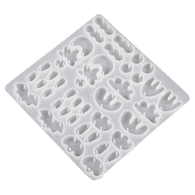 4 Pcs Multiple Styles Earring Combination Keychain Silicone Mold Epoxy DIY Craft