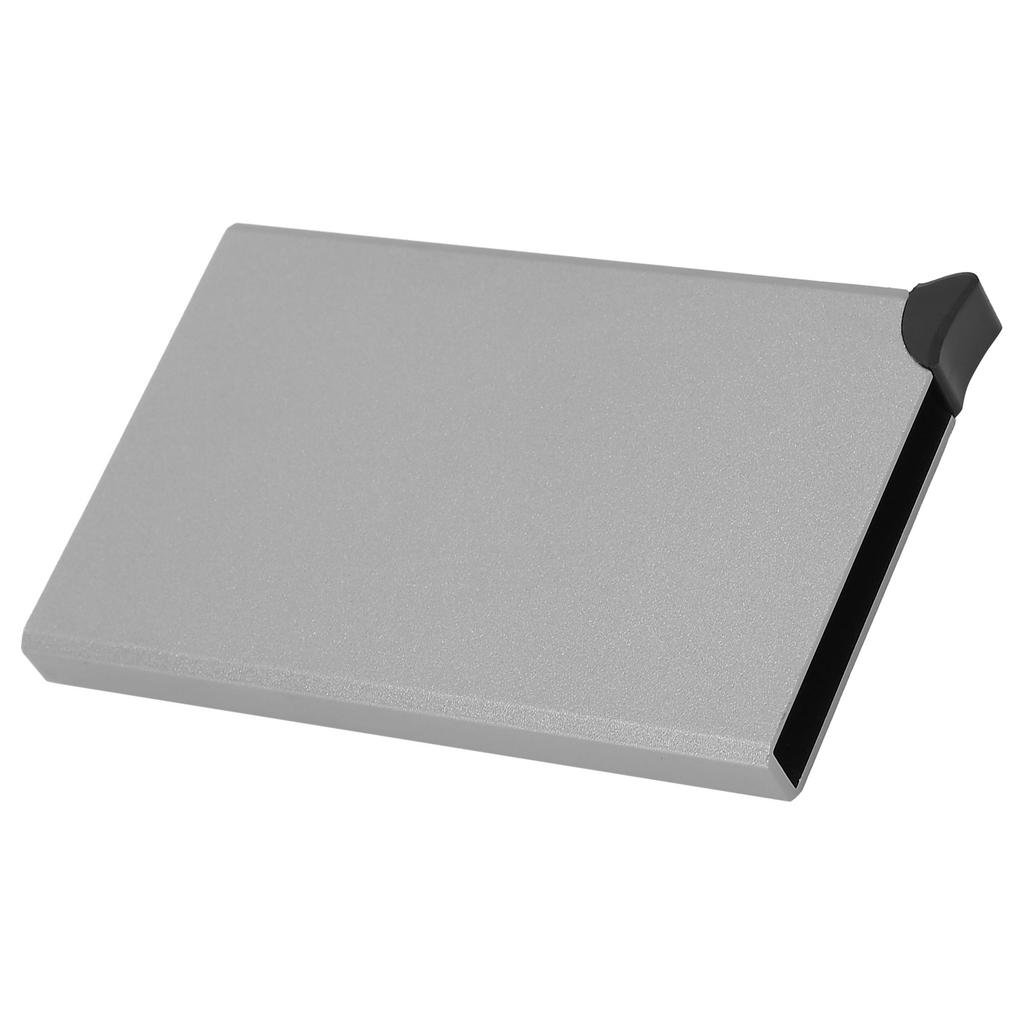 Business Card Holder AntiTheft AntiMagnetic Popup Credit Cards Case Bag Organizer(Gray x55#)