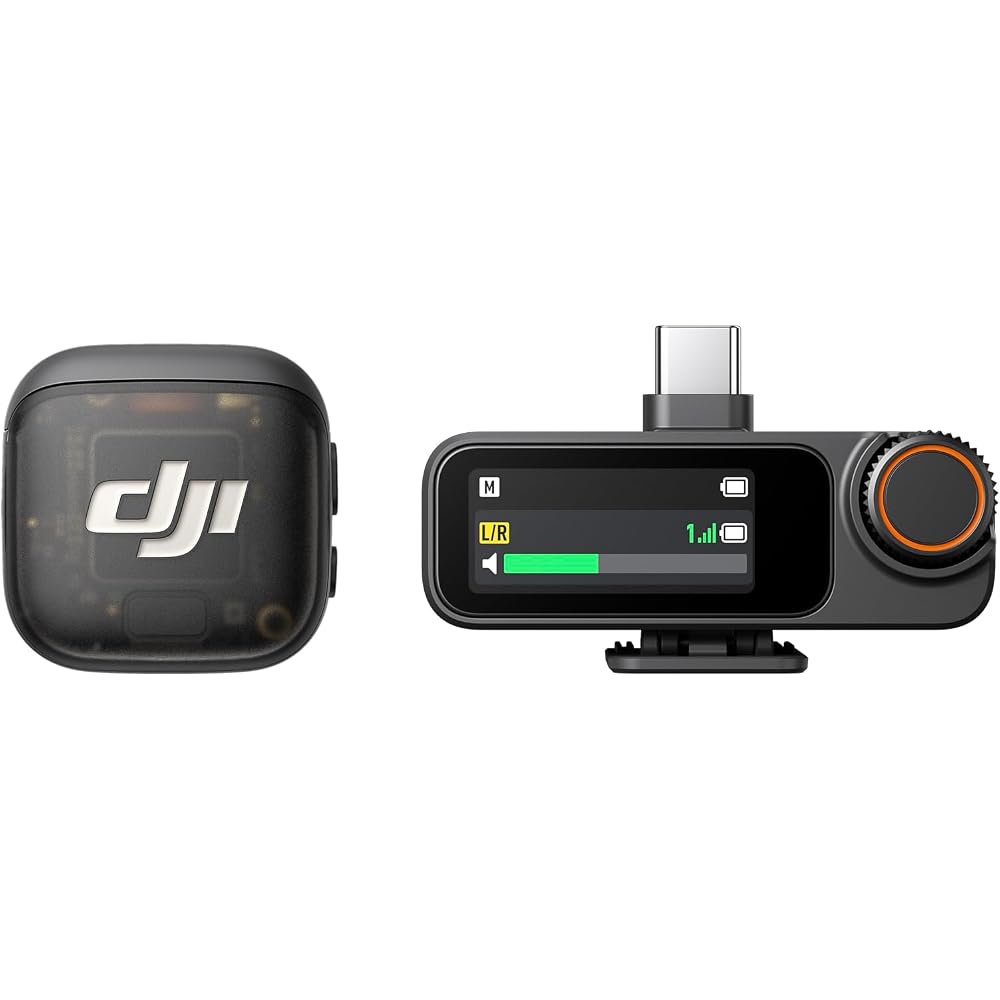 DJI Mic 3 Wireless Lavalier Microphone for iPhone, Camera, Android - Includes 1 TX and 1 RX
