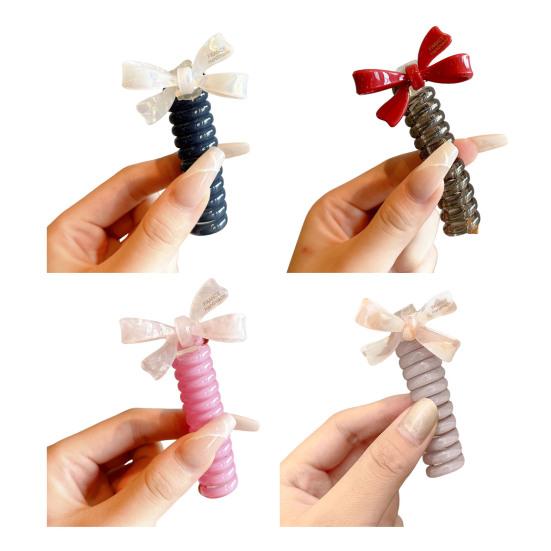 4Pcs Women Hair Ropes Butterflies Faux Braided Hair Elastic Straps Decor Hair Ties Hair Accessories